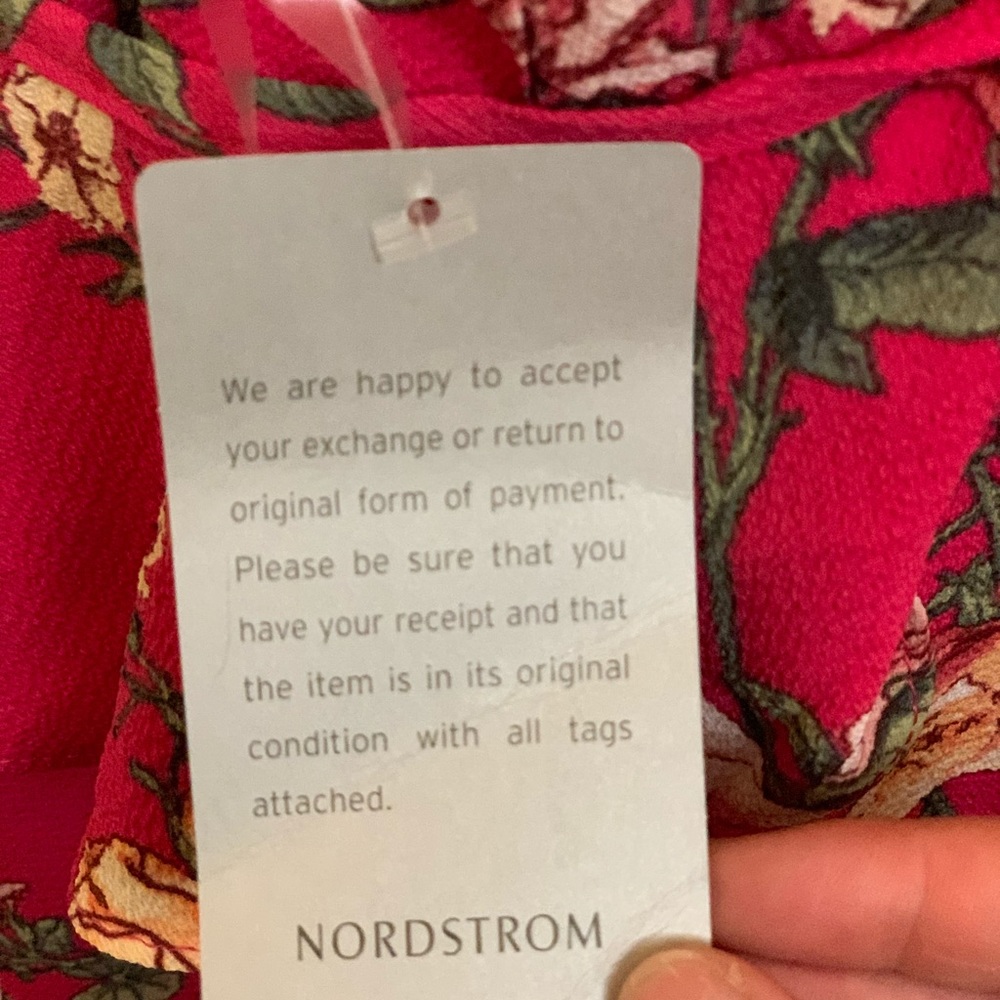 Como Vintage Fuschia Floral Sundress- Size Small - Picture 10 of 12